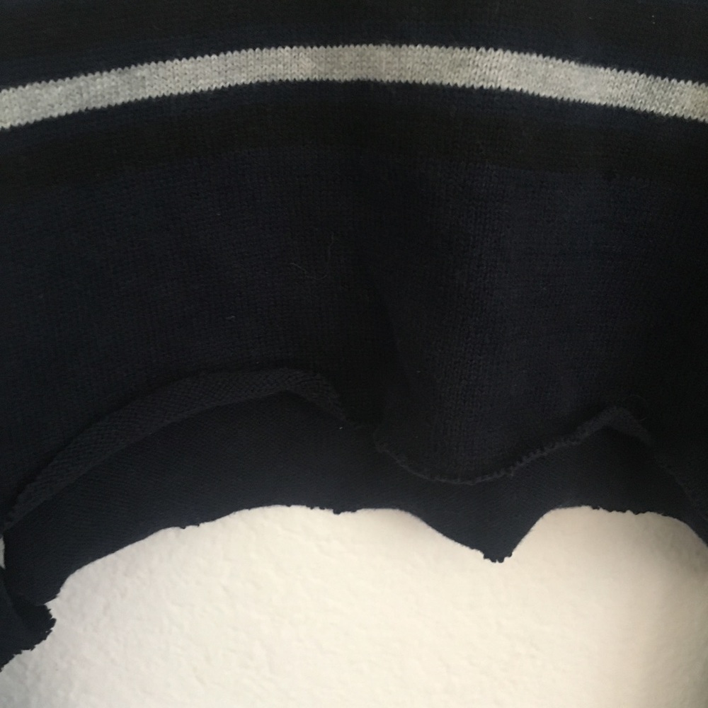 Navy striped crop sweater - Picture 3 of 4